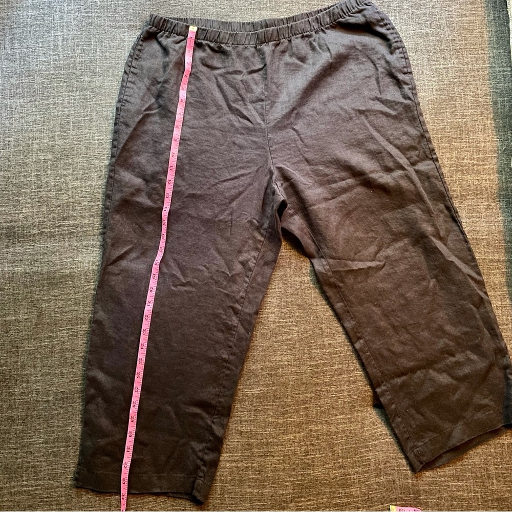 Choices 100% Linen Cropped Pants Size XL - Picture 6 of 7